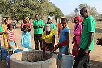 DRK Hilfe IFRC Brunnen Dorf Gogote Mosambik