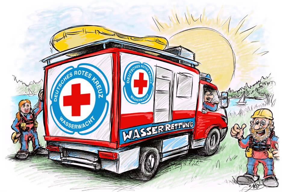 Spende für den neuen Gerätewagen der DRK Wasserwacht