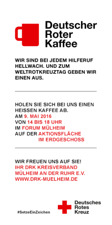 DRK Mülheim Banner Kaffee