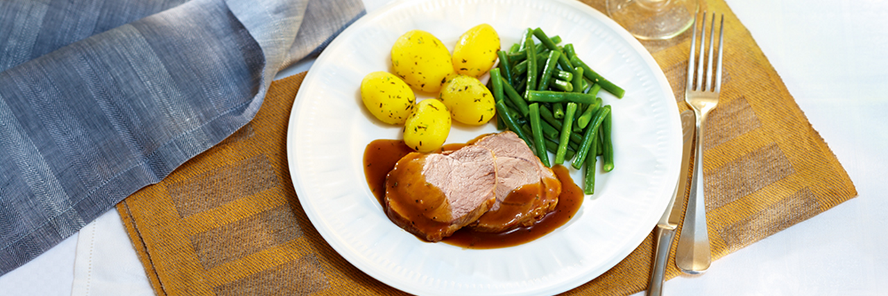 DRK Mülheim an der Ruhr Menüservice Lammkeule