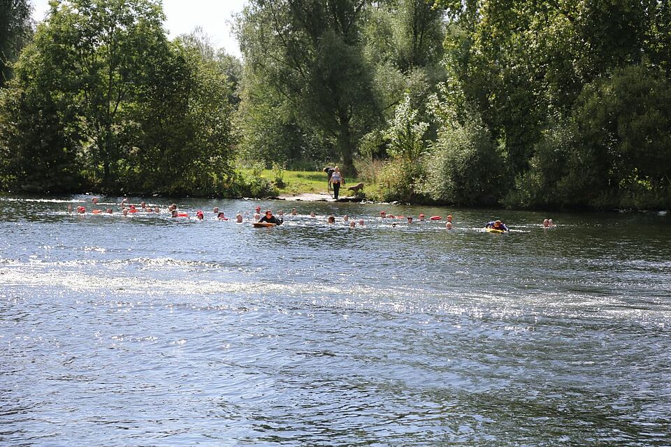 DRK Mülheim Wasserwacht Ruhrschwimmen 2016